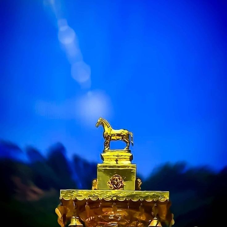 Vaji Vahanam (horse atop the kodimaram) at Sabarimala—traditional to Lord Ayyappa's flagpost